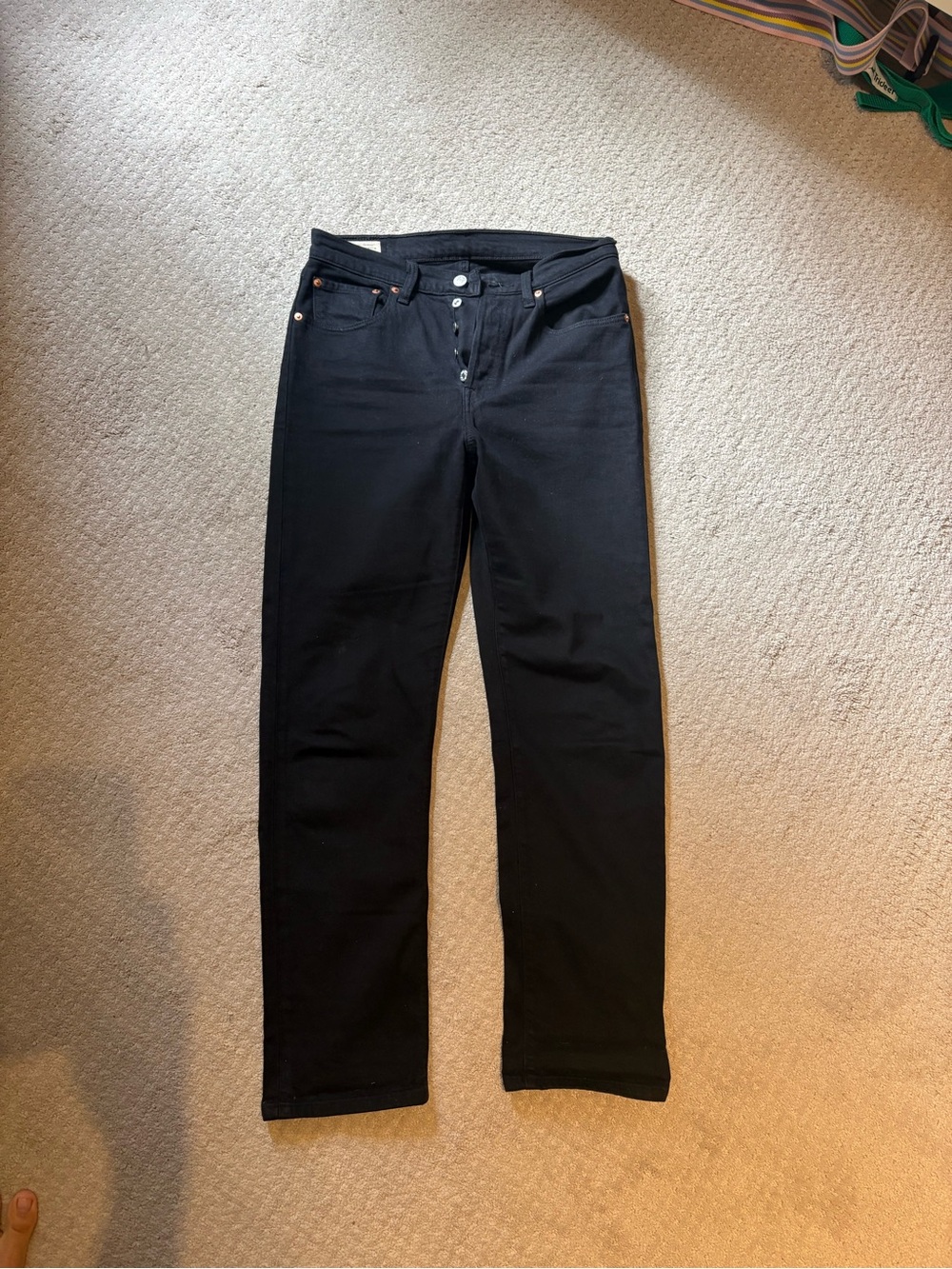 Levi's 501 stretch Women's Black Straight Leg Jeans